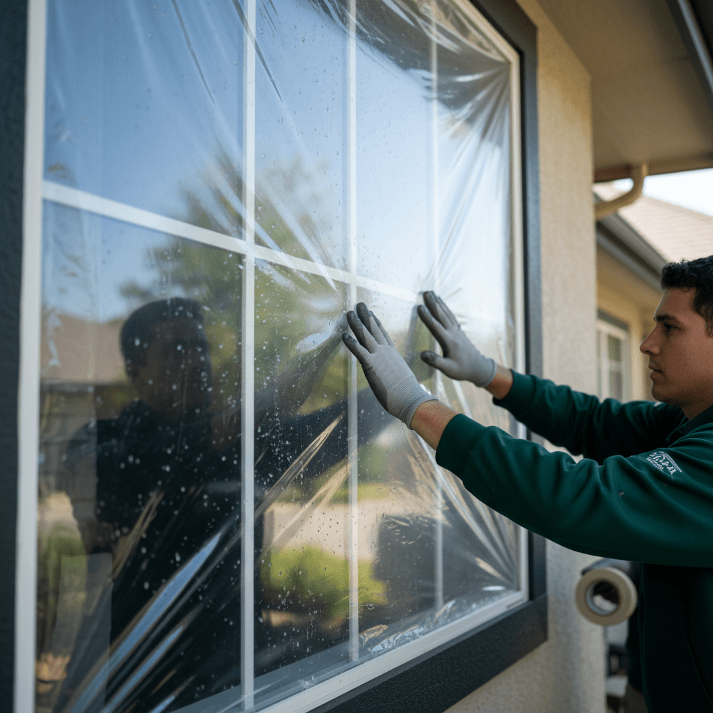 Window protection during tree service