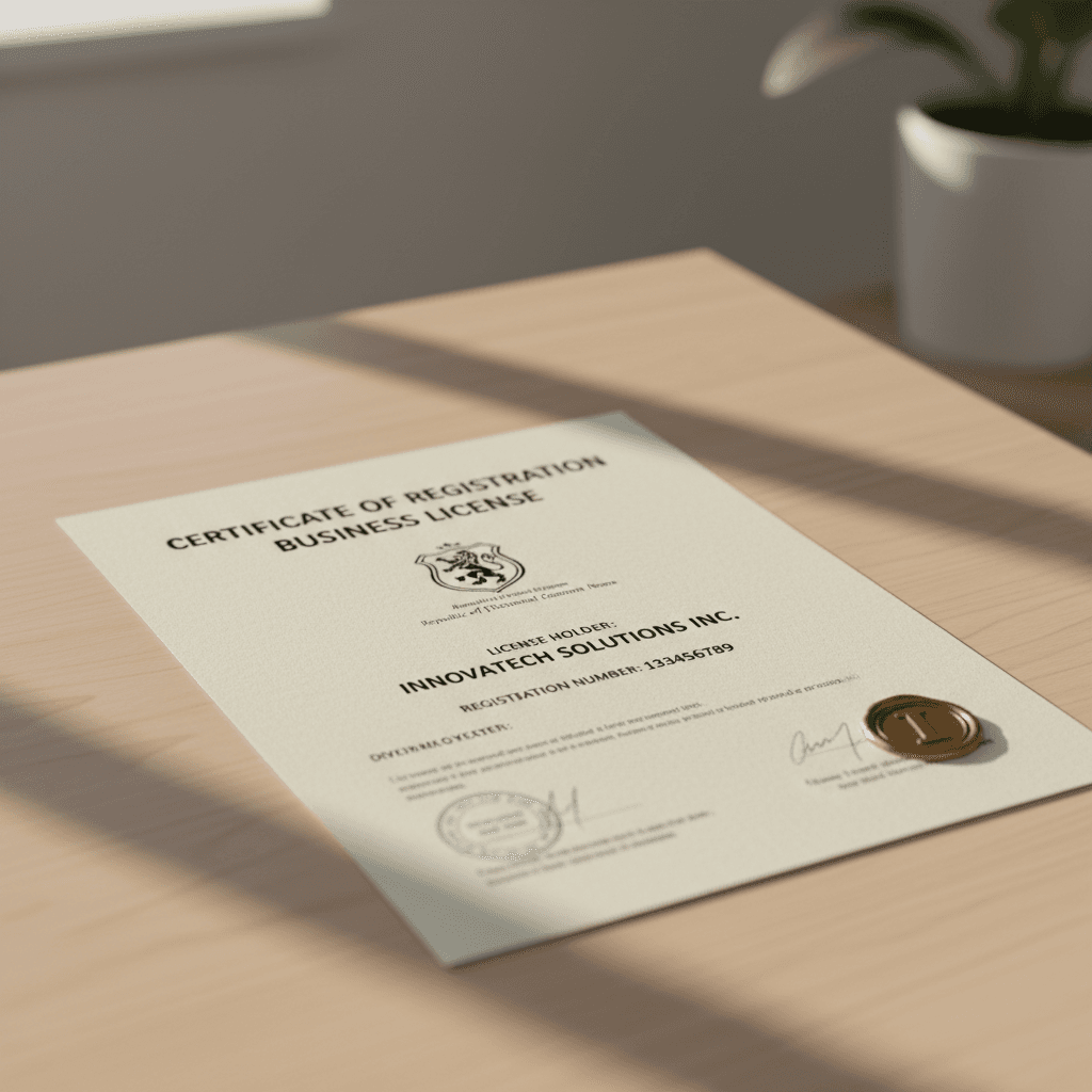 LLC registration certificate