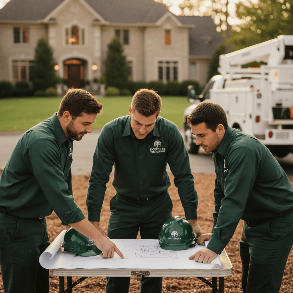 Douglas Tree Service uniformed crew members