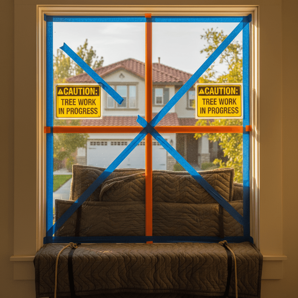 Window protection during tree work