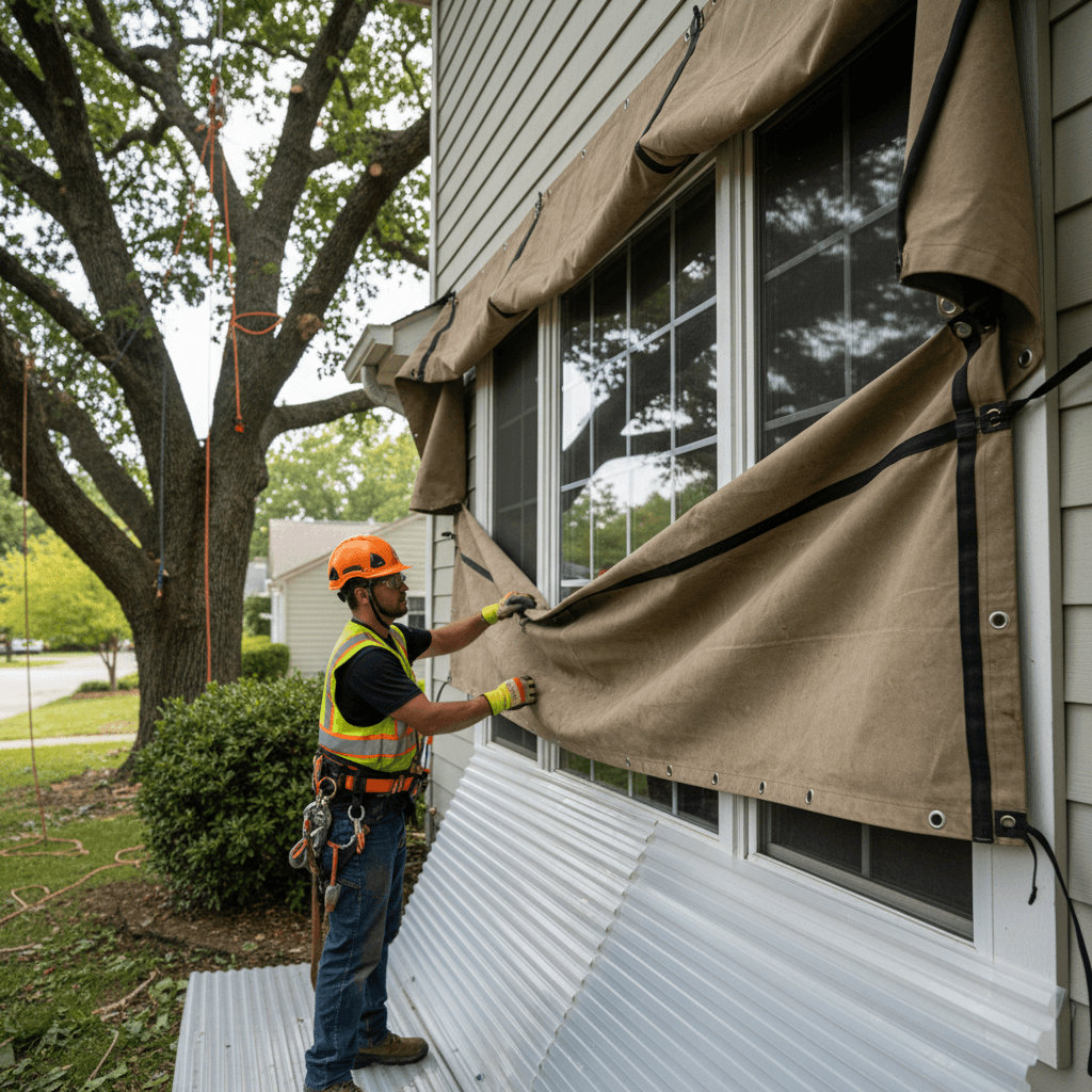 Protective barriers around home windows