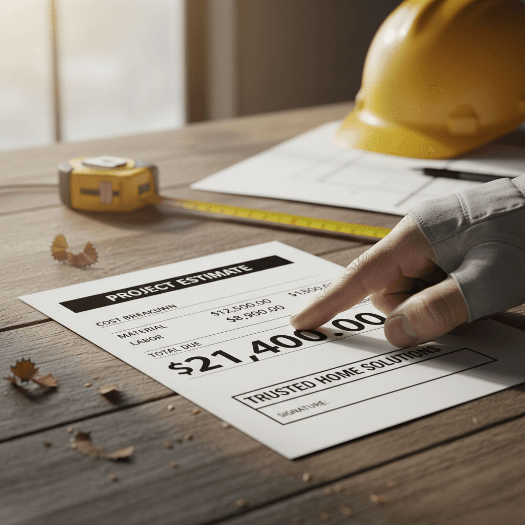 Transparent pricing estimate