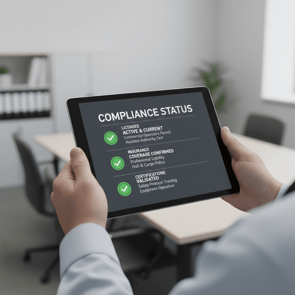 Licensed and insured documentation