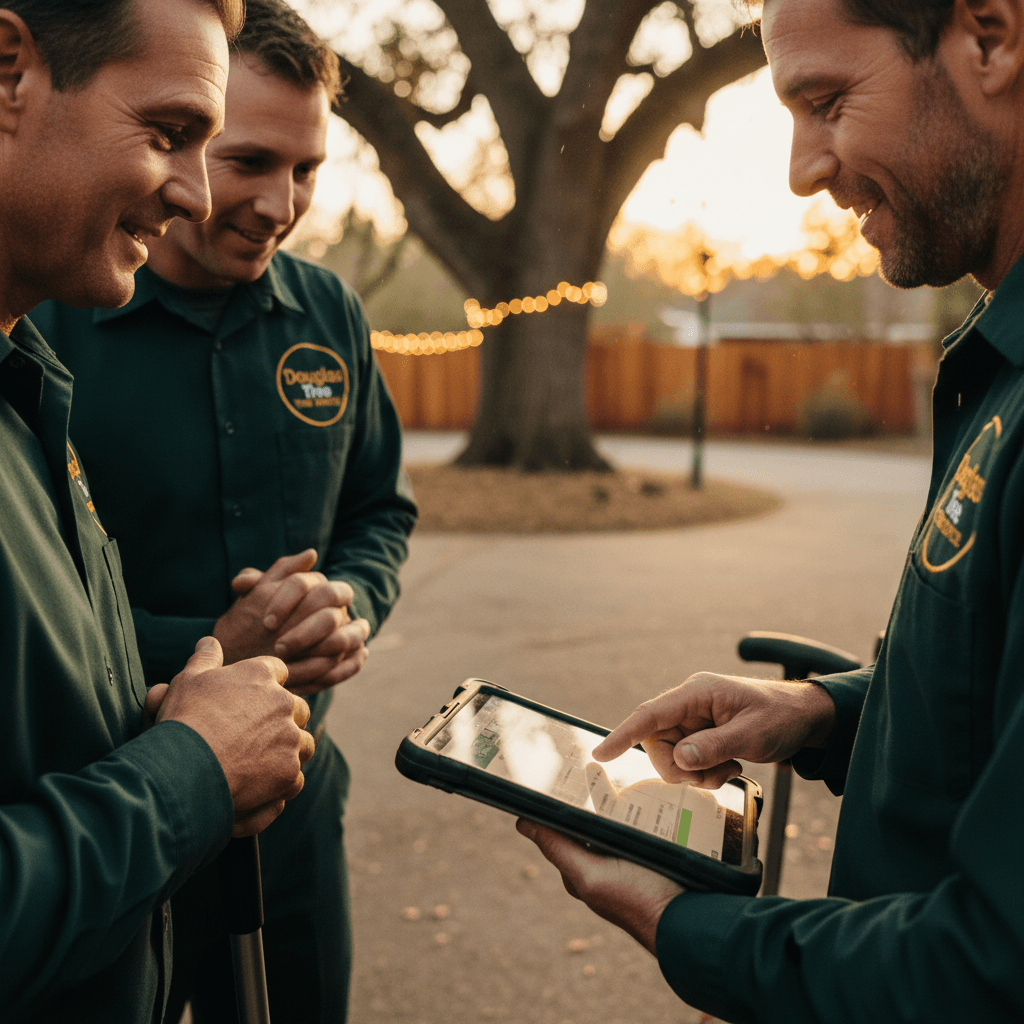 Fair pricing consultation with Douglas Tree Service crew