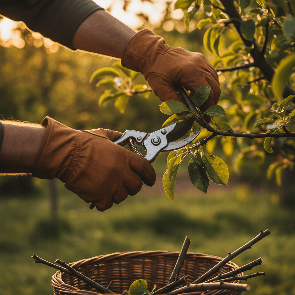 Fruit and flowering tree pruning