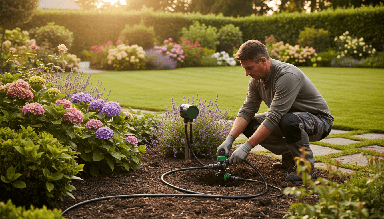 Professional irrigation system installation