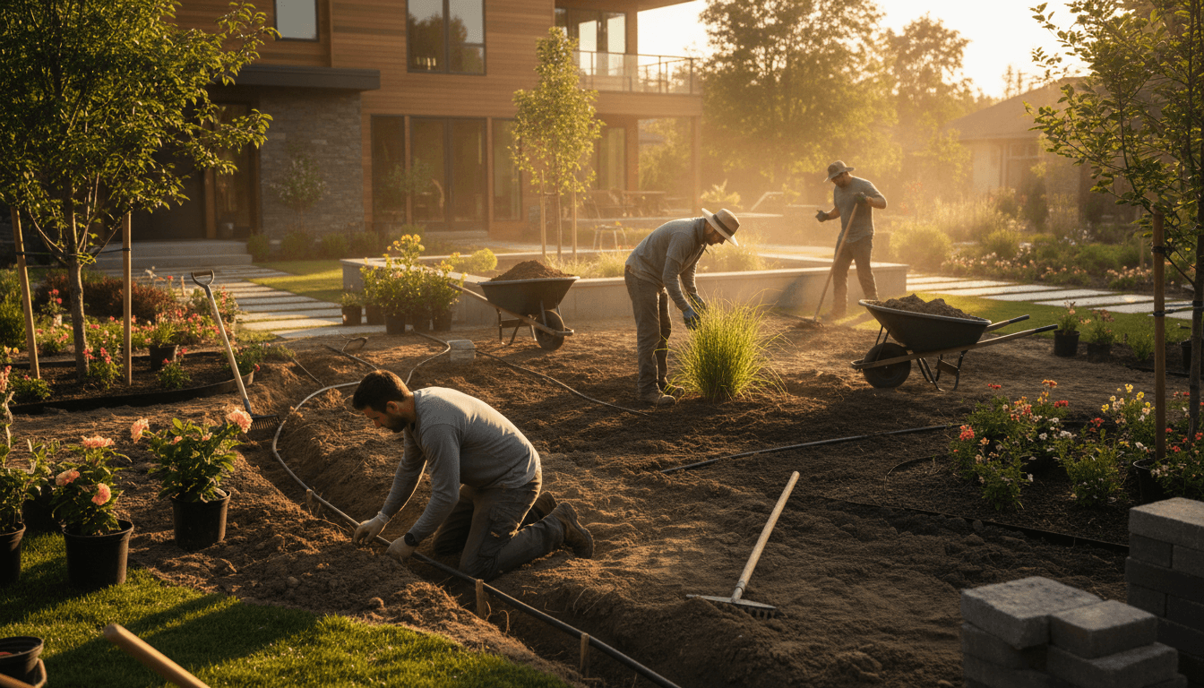 Landscape installation and final project finishing